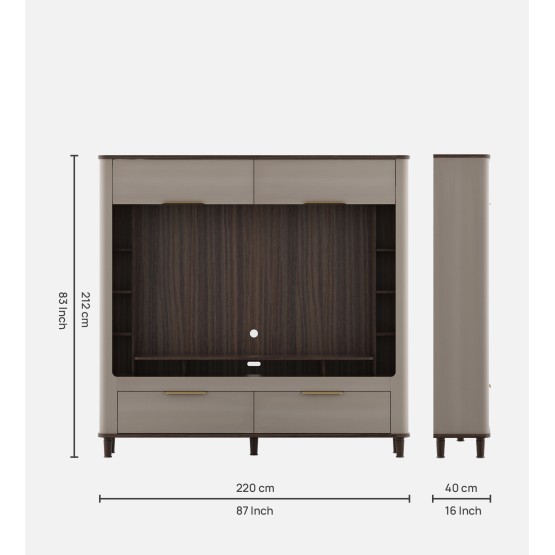 Tv Wall Unit Starlet - Stone Grey