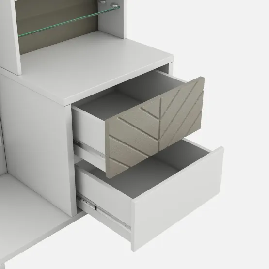 Alaska Dressing Table V2-high Gloss White