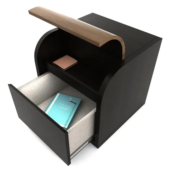 Amazon Bedside Table - Natural Wenge Woodpore