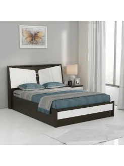 Alina King Bed With 3/4 Lift On - Storage Fumed Oak Woodpore