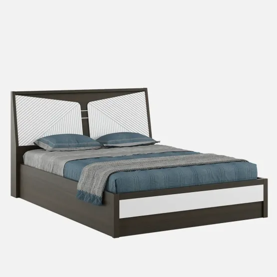 Alina King Bed With 3/4 Lift On - Storage Fumed Oak Woodpore