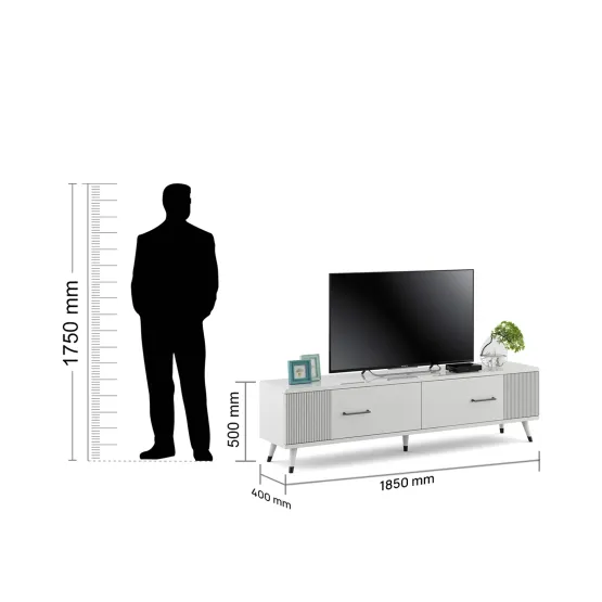 Base Tv Unit Alpine - High Gloss White