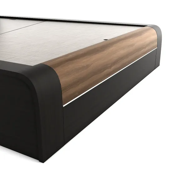 Amazon King Bed With 3/4th Lifton - Natural Wenge