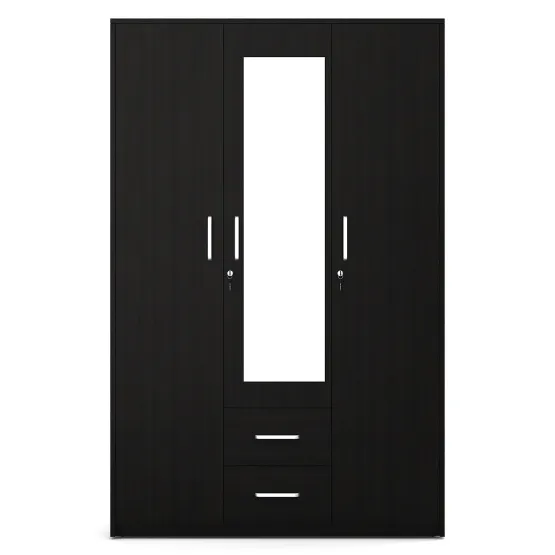 Apex 3 Door Dresser Wardrobe - Natural Wenge Woodpore