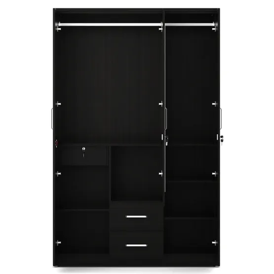 Apex 3 Door Dresser Wardrobe - Natural Wenge Woodpore