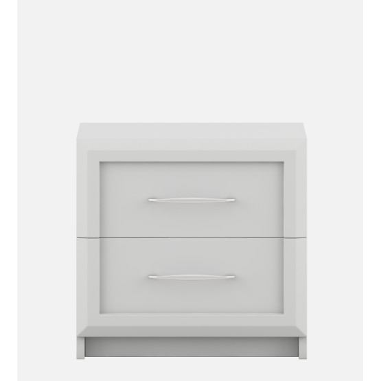 Arctic Bedside Table - High Gloss White