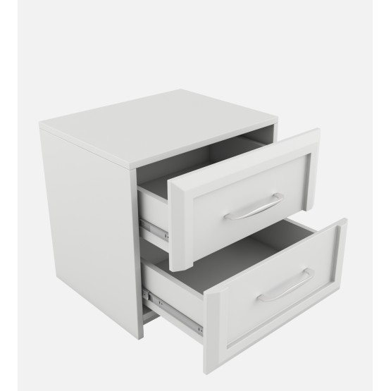 Arctic Bedside Table - High Gloss White