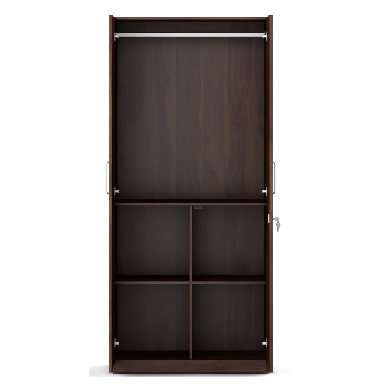 Asta 2 Door Wardrobe W/o Mirror - Sheesham