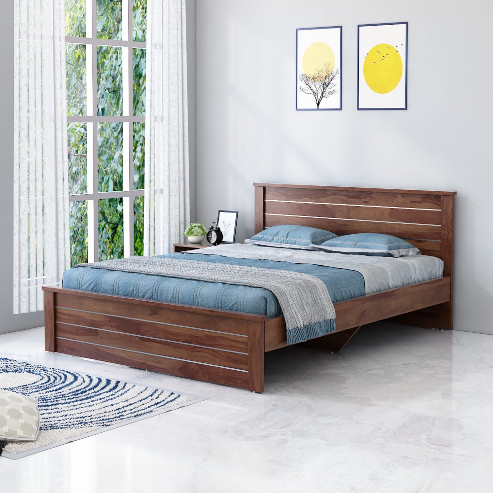 Asta  Queen Bed W/o Storage - Sheesham