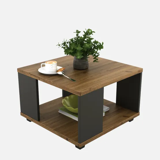 Center Table Ct 102 In Classic Oak & Slate Grey