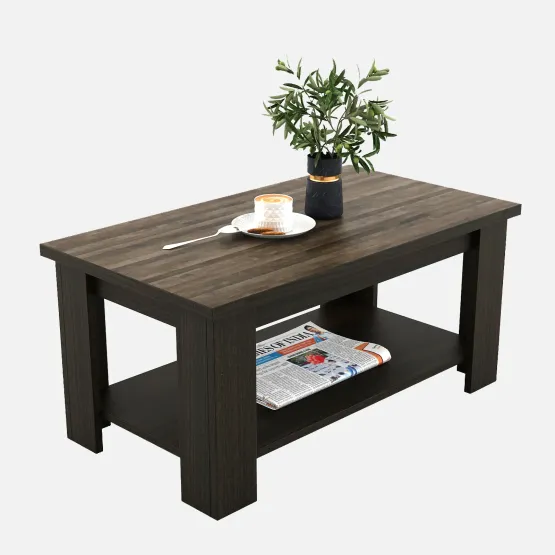 Center Table Ct 111 In Fumed Oak & Vintage Wood