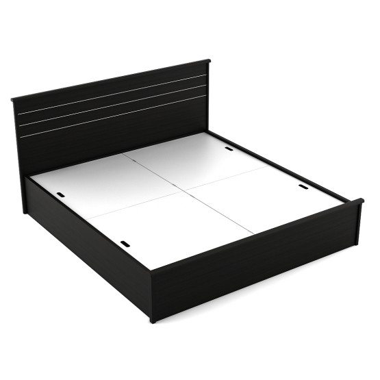 Carnival  King Bed With Box Storage - Natural Wenge Woodpore