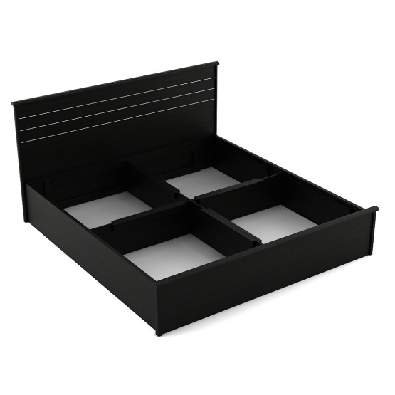 Carnival  King Bed With Box Storage - Natural Wenge Woodpore