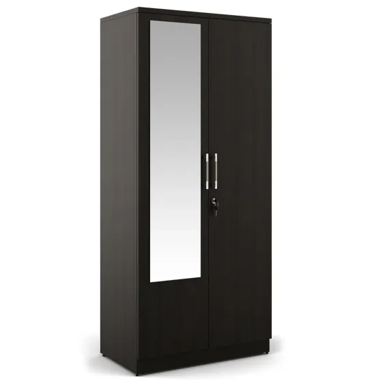 Carnival 2 Door Wardrobe With Mirror - Natural Wenge Woodpore