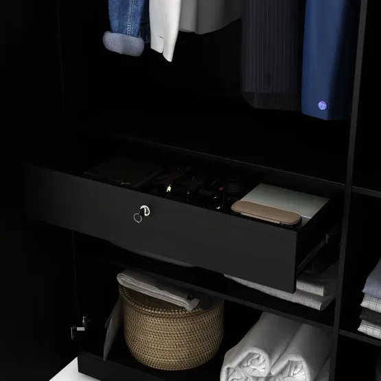 Carnival 3 Door Wardrobe Without Mirror - Natural Wenge Woodpore