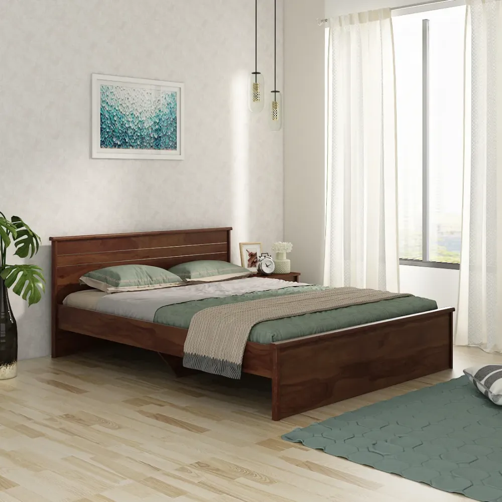 Carnival King Bed Without Storage - Sheesham