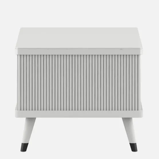 Center Table Alpine With Glass Top - High Gloss