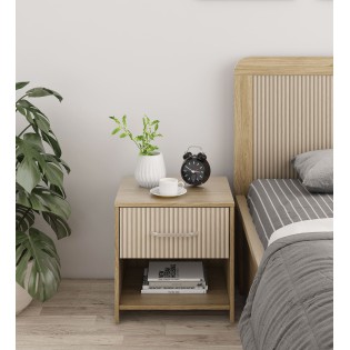 Cleo Bedside-santana Oak & Bamboo Flute