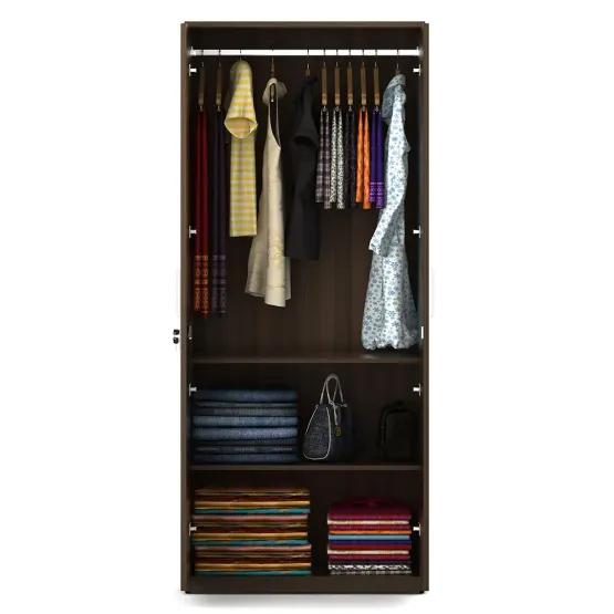 Crescent 2 Door Wardrobe With Mirror - Mol-acacia Dark Woodpore
