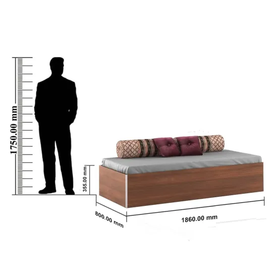 Day Bed V2 With Box Storage - Walnut Rigato Woodpore