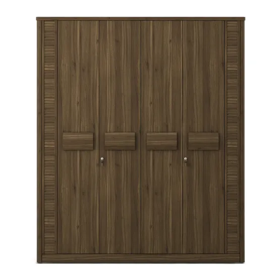 Emperor / Proton 4 Door Wardrobe - Lyon Walnut