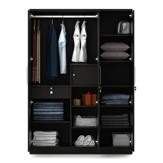 Grace 3 Door Wardrobe - Natural Wenge Woodpore