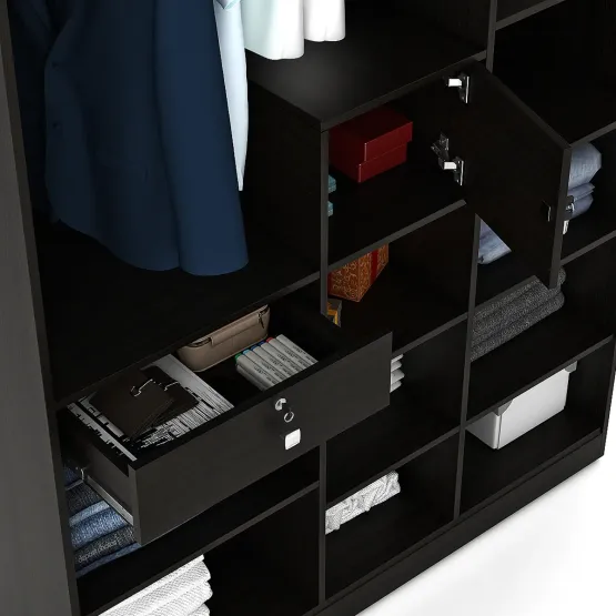 Grace 3 Door Wardrobe - Natural Wenge Woodpore