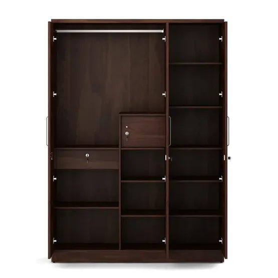 Grace 3 Door Wardrobe Without Mirror-sheesham