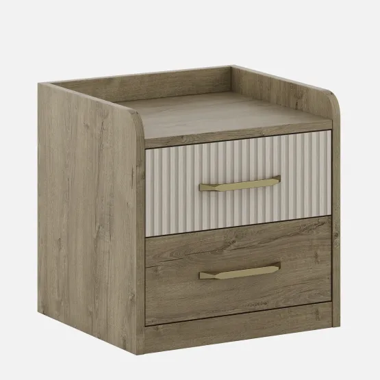 Gloria Bedside Table - Sebastian Oak