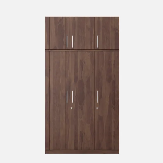 Grace 3 Door Wardrobe Without Mirror With Loft -sheesham