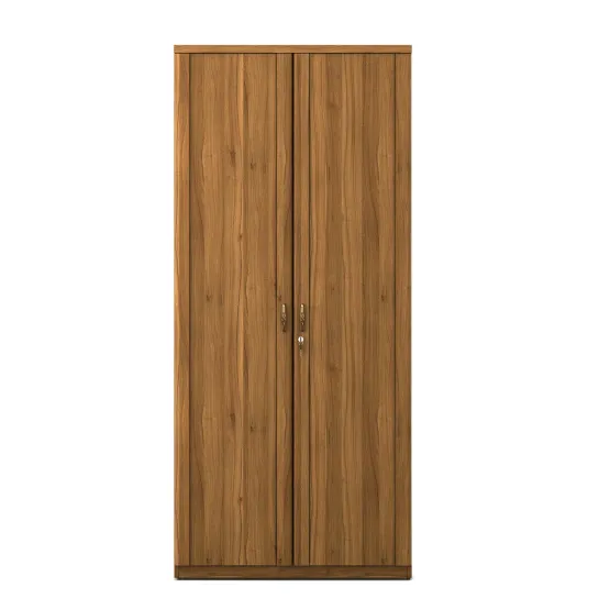 Harmony 2 Door Wardrobe Without Mirror - Natural Teak