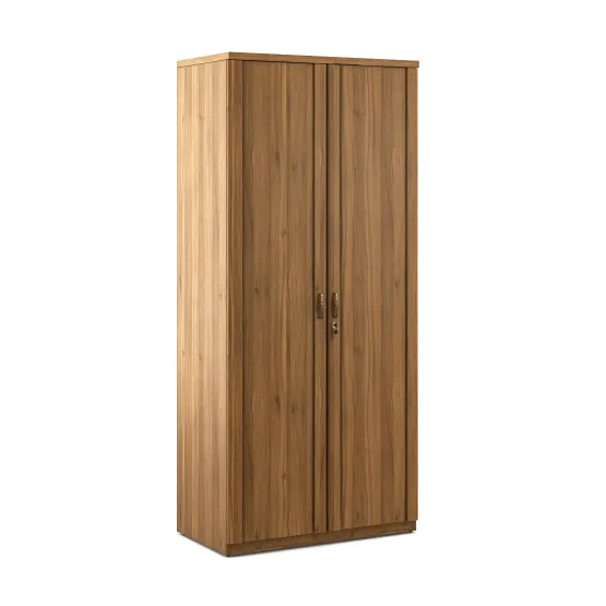 Harmony 2 Door Wardrobe Without Mirror - Natural Teak
