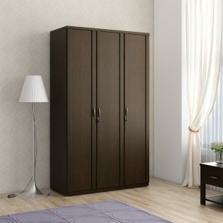 Harmony 3 Door Wardrobe Without Mirror - Vermount - Woodpore