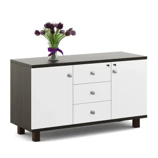 Icon Credestal Unit Small - Fumed Oak