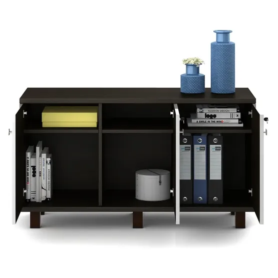 Icon Low Height Storage Small - Fumed Oak