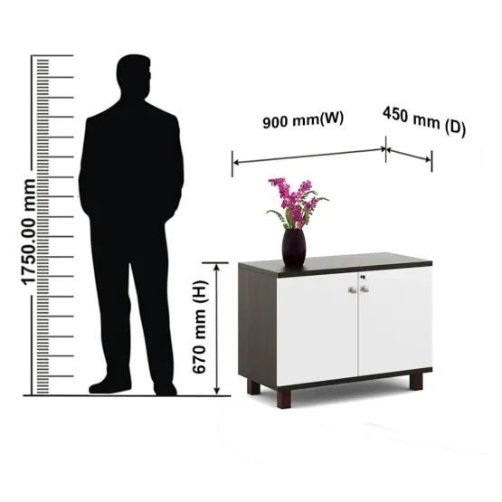 Icon Low Height Storage Extra Small - Fumed Oak