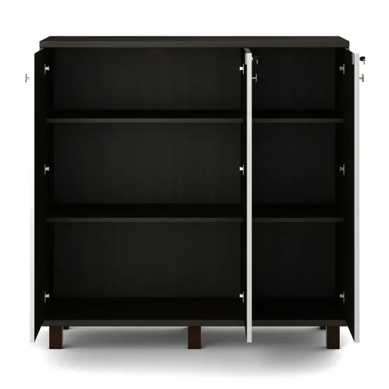 Icon Mid Height Storage Small - Fumed Oak