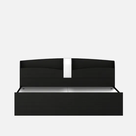 Imperial Queen Bed Front Pull Out Storage - Natural Wenge Woodpore