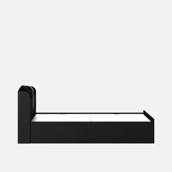 Imperial Queen Bed Front Pull Out Storage - Natural Wenge Woodpore