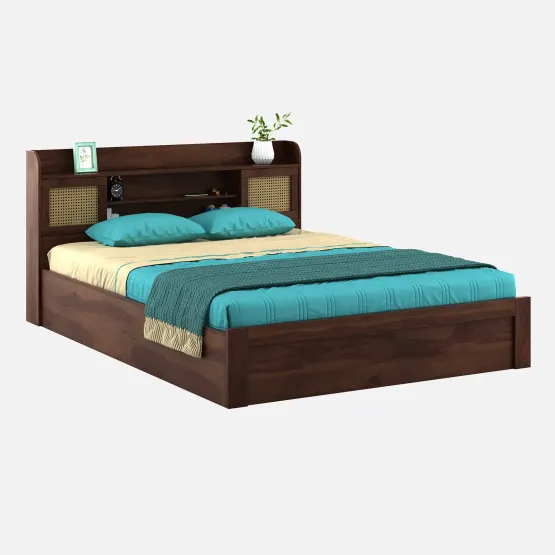 Jude Queen Bed With Box Storage - Sheesham