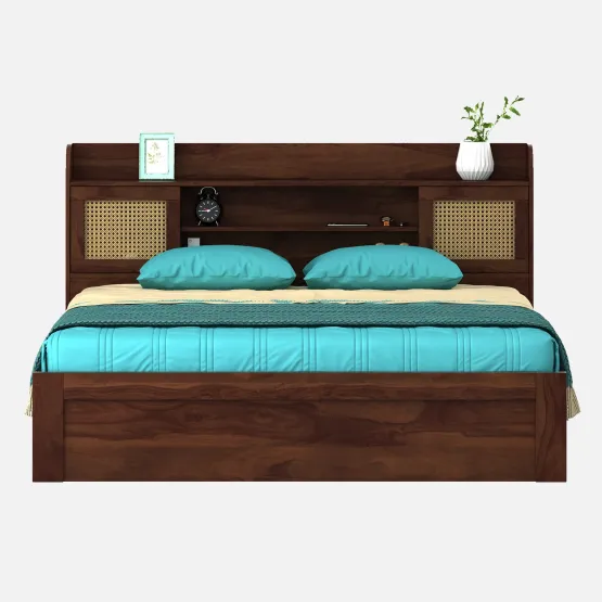 Jude Queen Bed With Box Storage - Sheesham