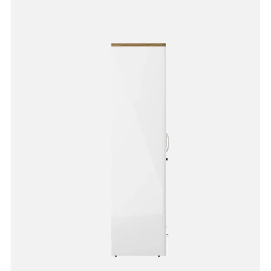 Jupiter 4 Door Wardrobe Without Mirror - High Gloss White