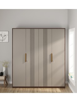 Adore 4 Door Wardrobe-sahara Beige & Dark Brown Eucalyptus