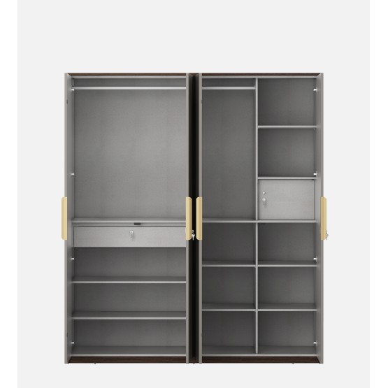 Adore 4 Door Wardrobe-sahara Beige & Dark Brown Eucalyptus