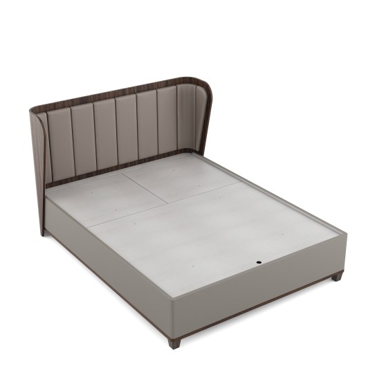 Adore Queen Bed Full Lifton-sahara Beige & Dark Brown Eucalyptus