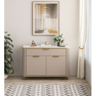 Console Unit Bella-ceramic Grey & Sebastian Oak