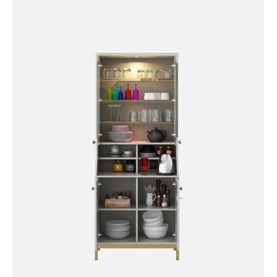 Crockery Unit Empress- Pumic Grey