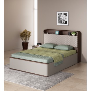 Desire King Bed Full Lifton-sahara Beige & Dark Brown Eucalyptus