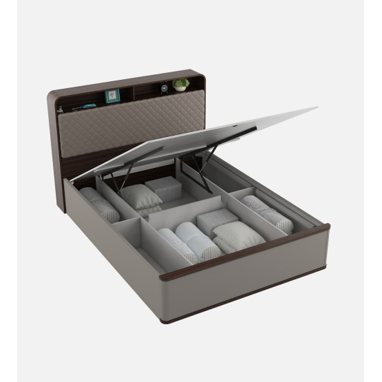 Desire King Bed Full Lifton-sahara Beige & Dark Brown Eucalyptus