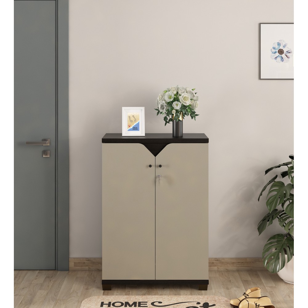 Maxwell (shc03) Shoe Cabinet - Natural Wenge